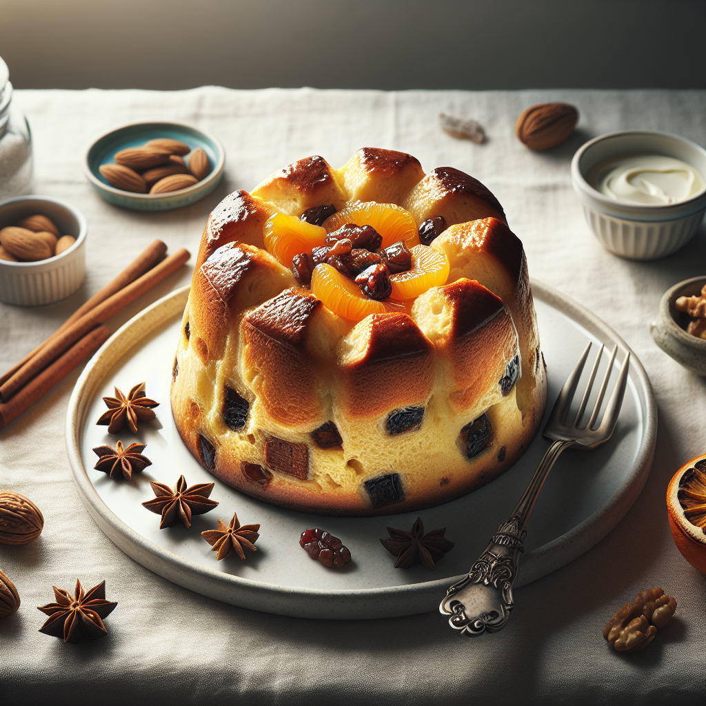 Classic Italian Panettone Bread Pudding