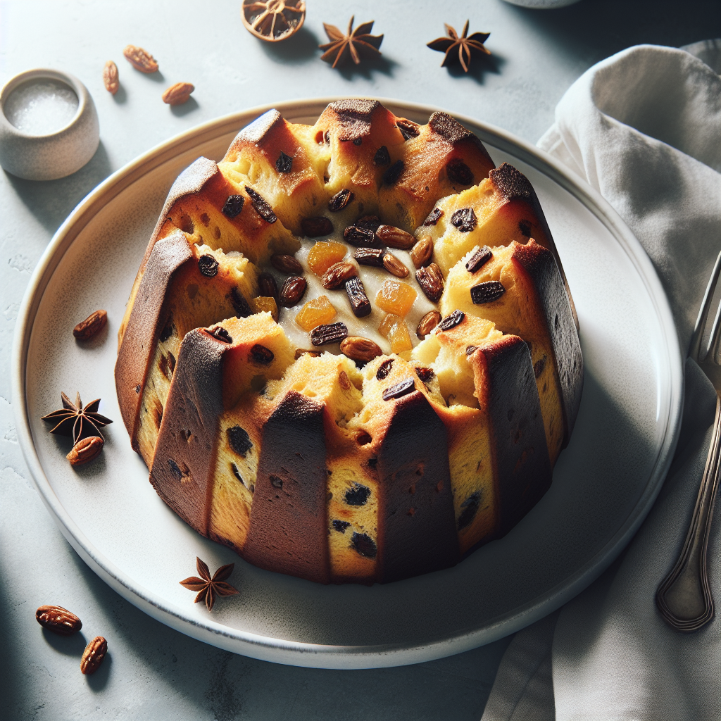 Classic Italian Panettone Bread Pudding