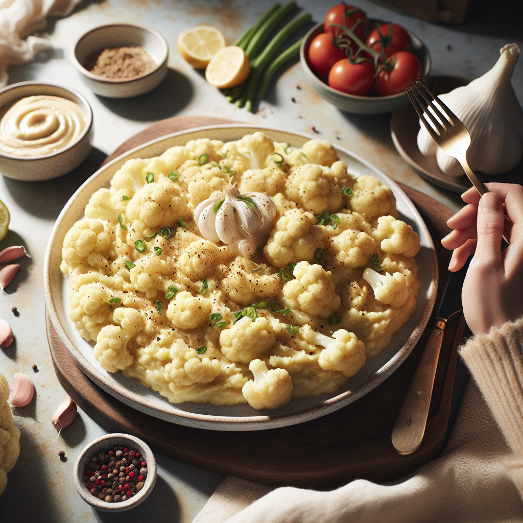 Creamy Garlic Mashed Cauliflower