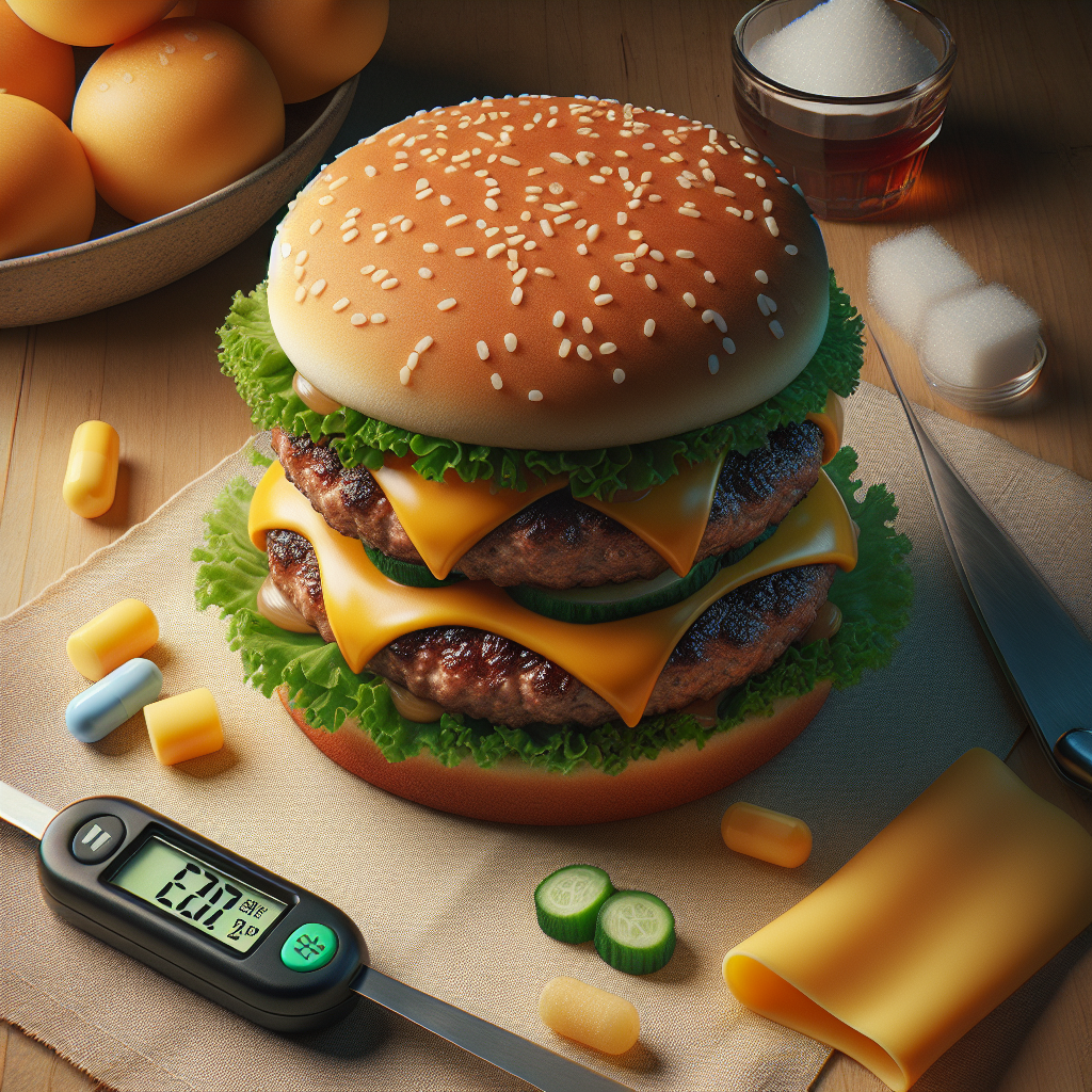 Diabetic-Friendly Cheeseburger