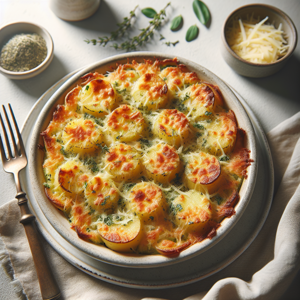 Herbed Potato Gratin with Gruyere