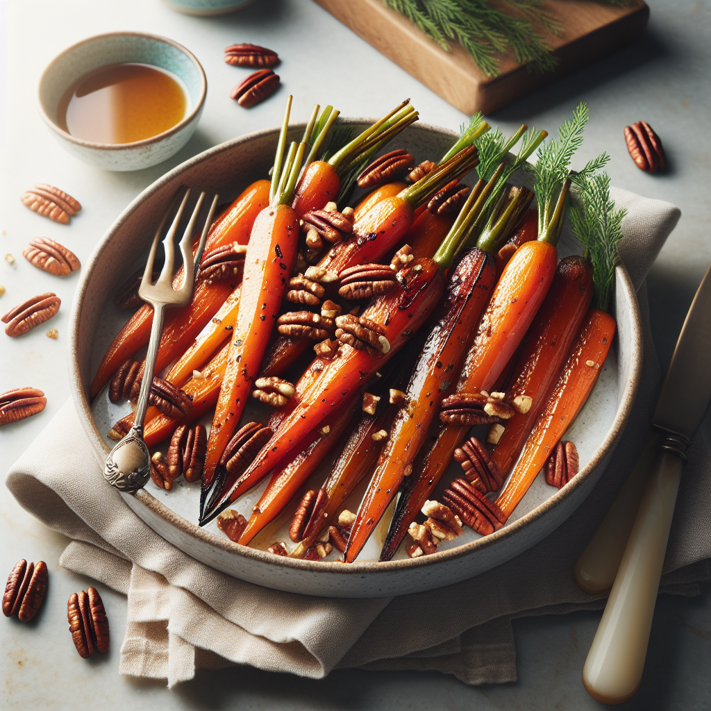 Maple Pecan Roasted Carrots