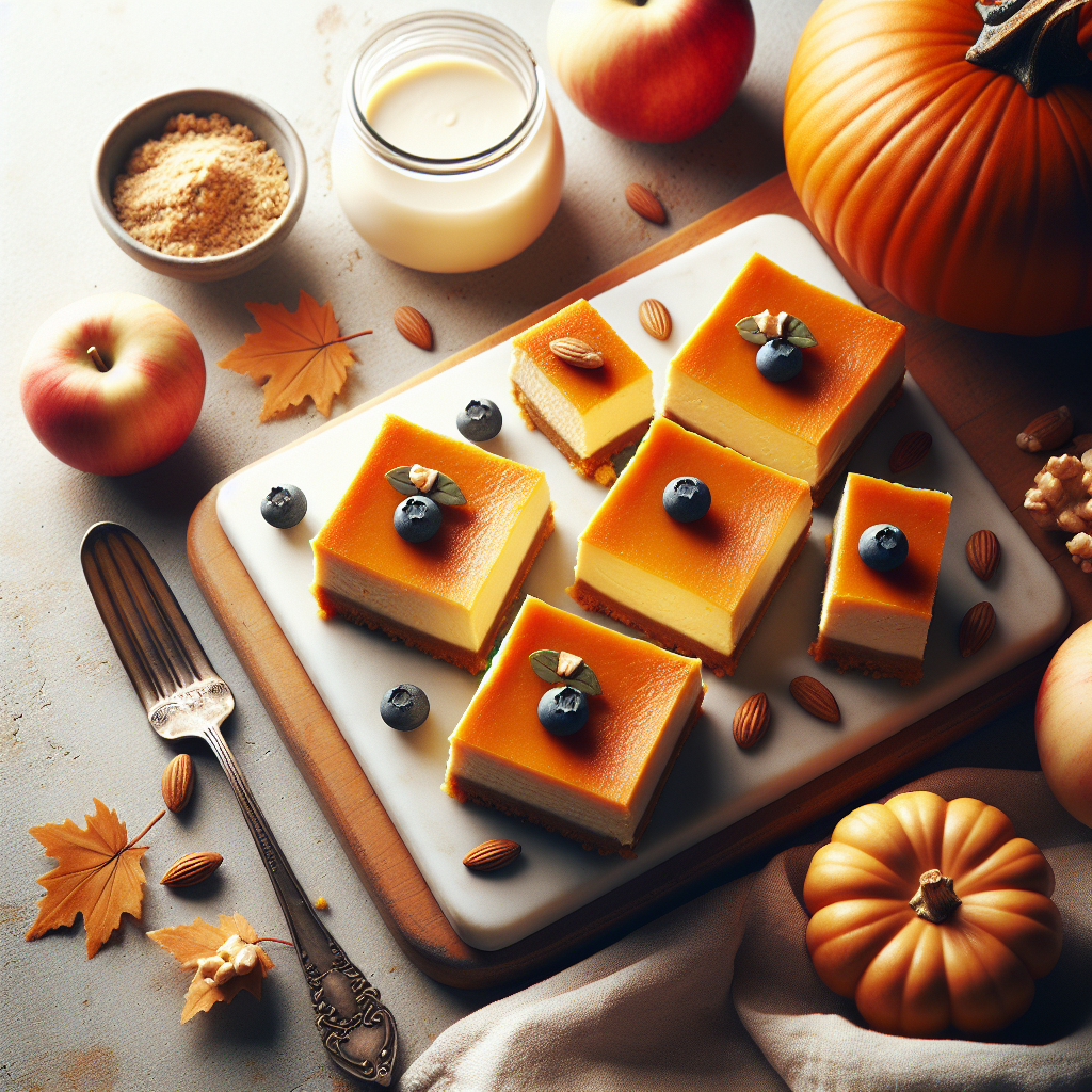 Pumpkin Cheesecake Bars