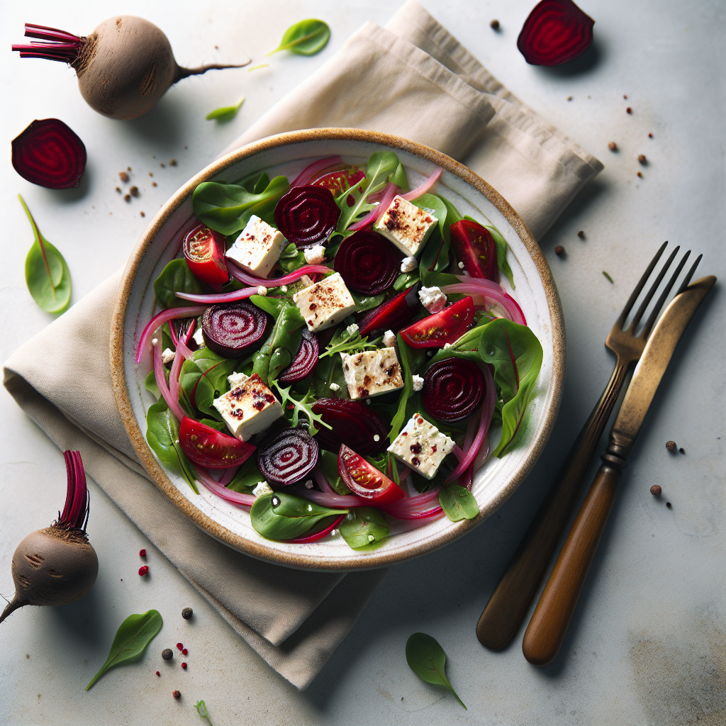 Roasted Beet and Goat Cheese Salad