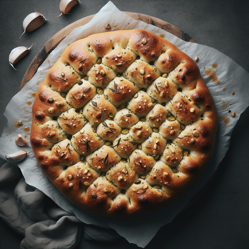 Roasted Garlic and Herb Focaccia
