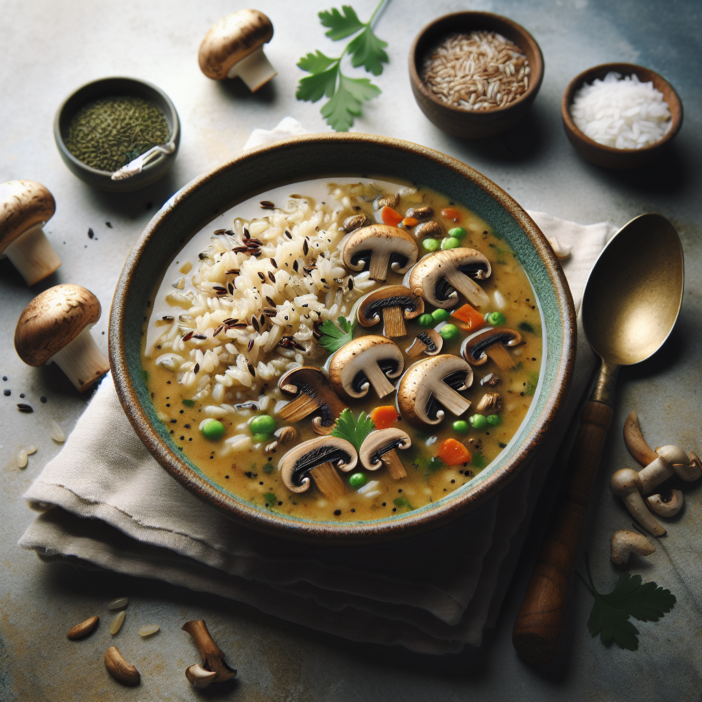 Savory Mushroom and Wild Rice Soup