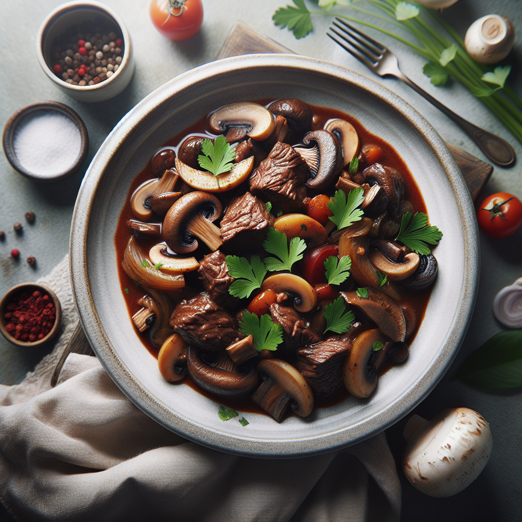 Slow Cooker Beef and Mushroom Stew