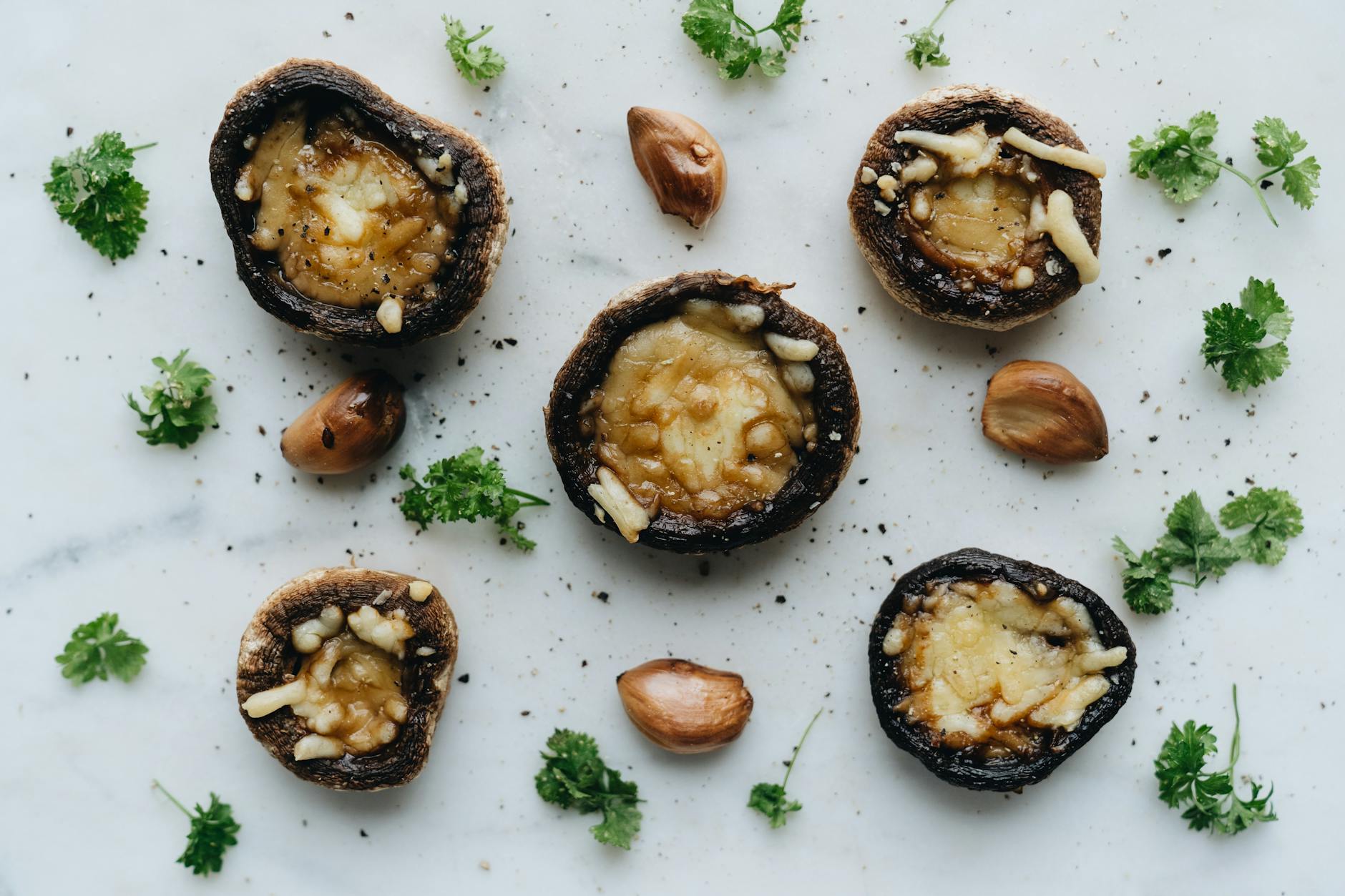 Spicy Sausage and Cheese Stuffed Mushrooms