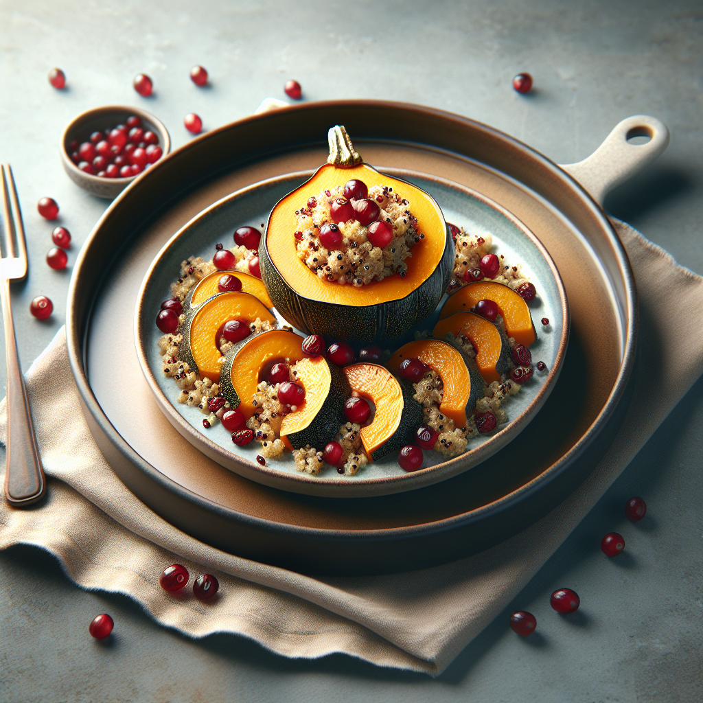 Stuffed Acorn Squash with Quinoa and Cranberries