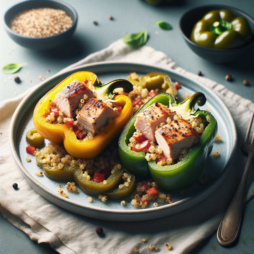 Stuffed Bell Peppers with Quinoa and Turkey